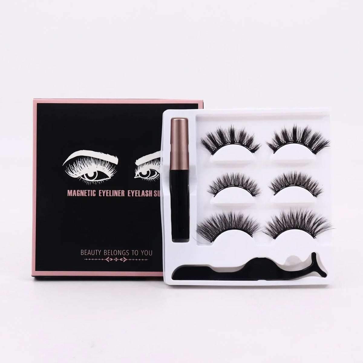 Magnetic Eyelashes Set Full Strip 5/7/10 Pair Natural Cilia False Eyeliner Dramatic Volume Thick Synthetic Eye Lashes Makeup Zpaxo 3Pair 019 018 017