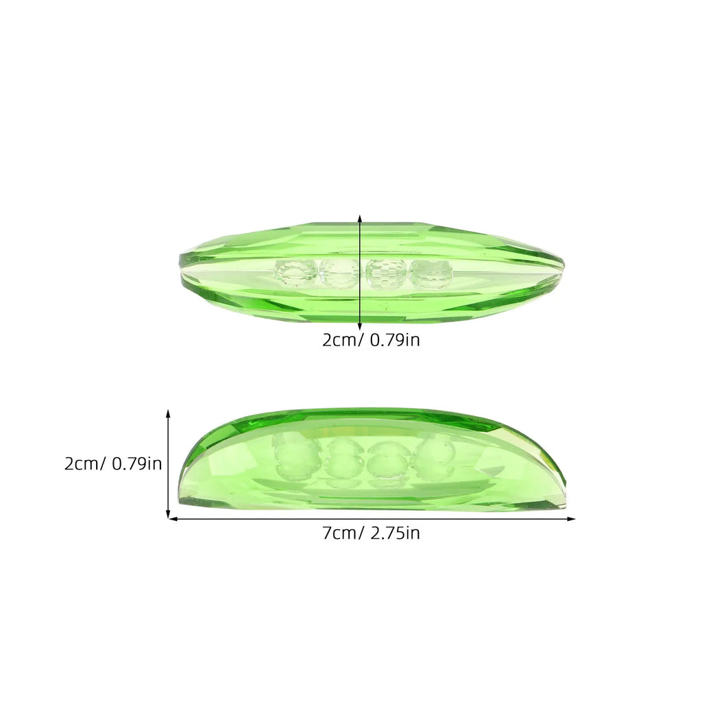 Crystal Snow Pea Artificial Vegetable Ornament Realistic Green Dining
