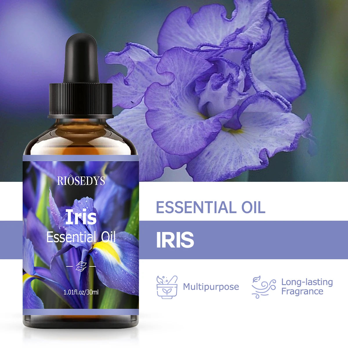 IRIS essential oil natural fragrance, is suitable for body massage treatments ,hair care anddiffuser Zpaxo