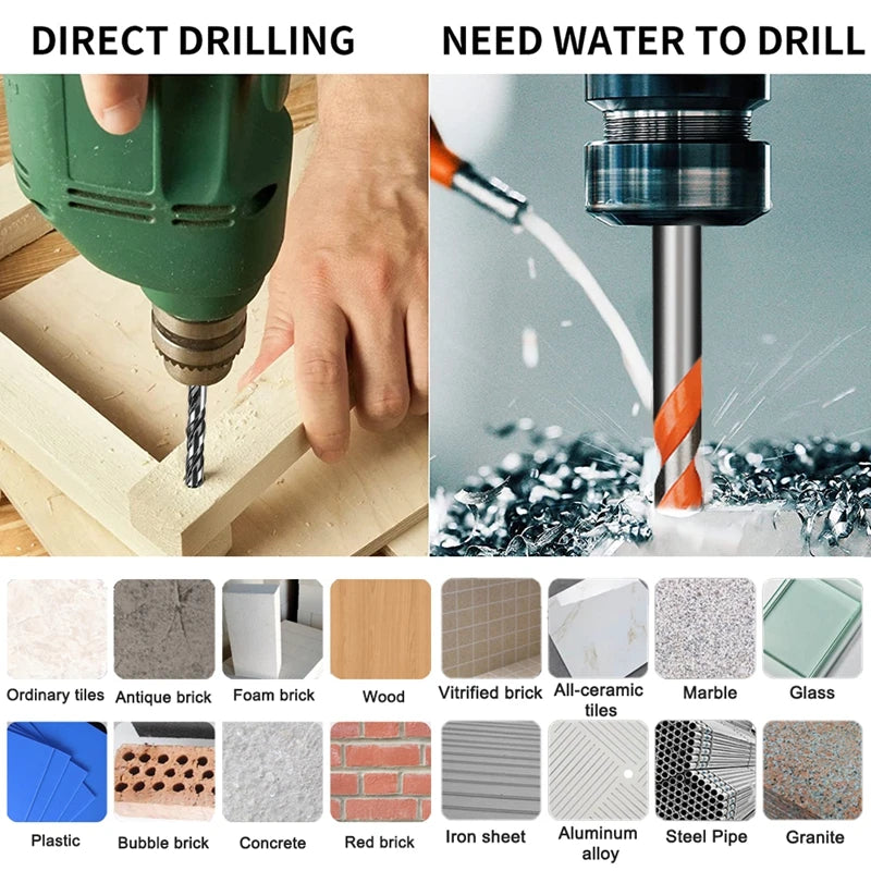 Glass Metal Tile Drill Bit 6- Multifunctional Triangle Diamond Zpaxo