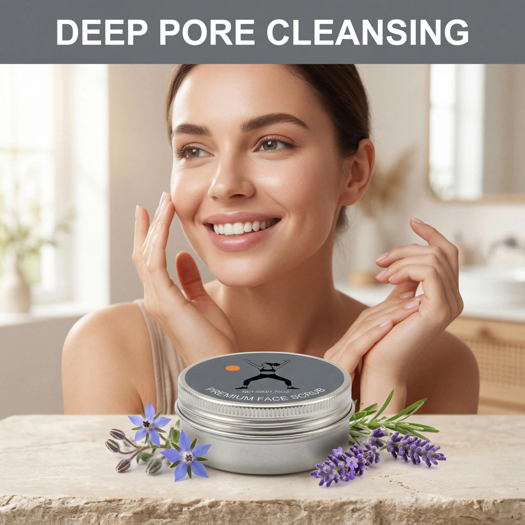 Lavender Face Exfoliating Balm Cream – Pore Cleanse & Scrub Facial Exfoliating Scrub Zpaxo