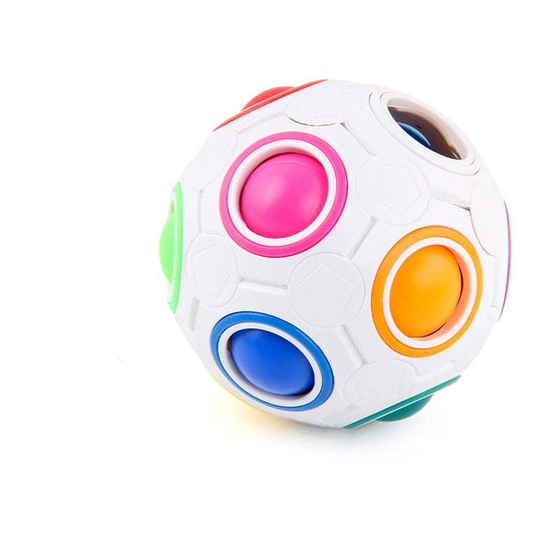 Magic Rainbow Puzzle Ball 3D Matching Brain Teaser Fun Stress Zpaxo White