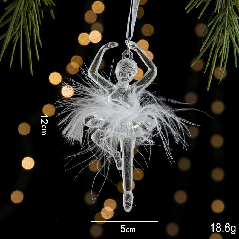 Acrylic Christmas Ice Crystal Pendant – Angel Tree Ornament Christmas Tree Ornament Zpaxo