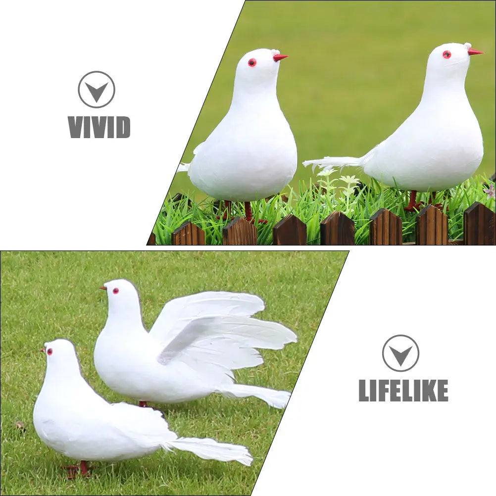 Realistic Artificial Pigeon Simulation Dove Statue Foam Plastic Trick