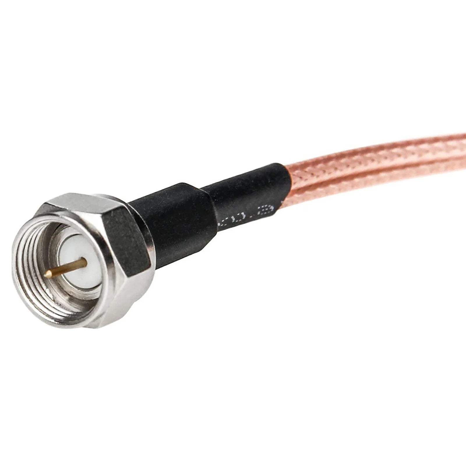 F Male Dual Female Connector Y 3 Way Jack Splitter Flexible RG316