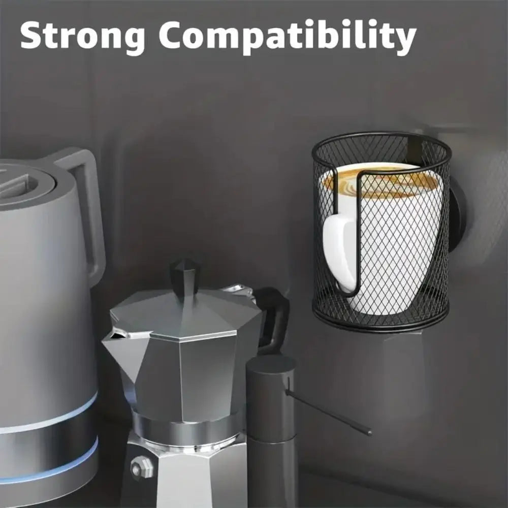 Fully Covered Magnetic Cup Holder Anti Fall Heavy-Duty Metal Mesh Water Bottle Rack Anti-Slip 8.38 cm Inner Diameter Zpaxo