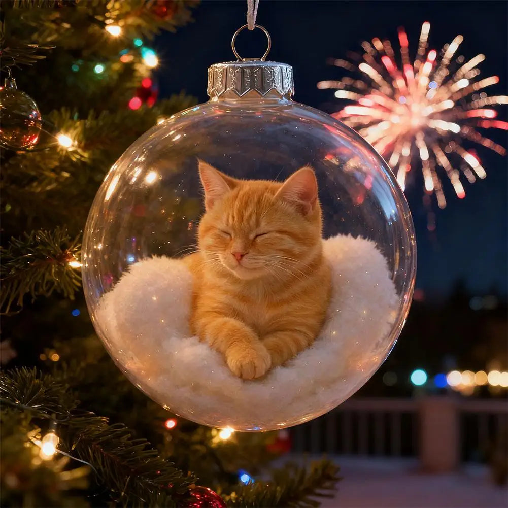 3D Cat Christmas Ornament – Kitten Bauble Tree Decoration Christmas Tree Ornament Zpaxo