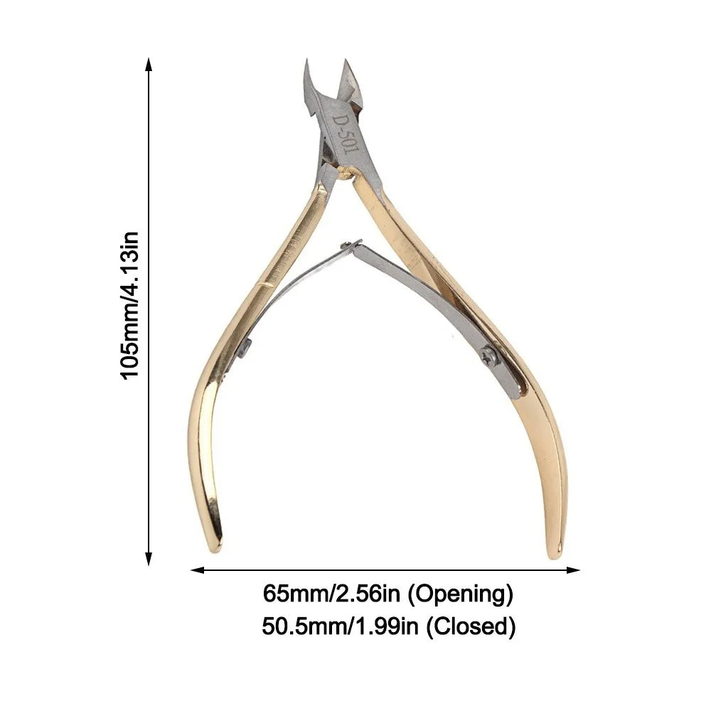 Nail Cutter Stainless Steel Toe Nail Clippers Gold Angled Toenail Trimmer Anti-Corrosion Heavy Duty Nail Nipper Nail Care Zpaxo