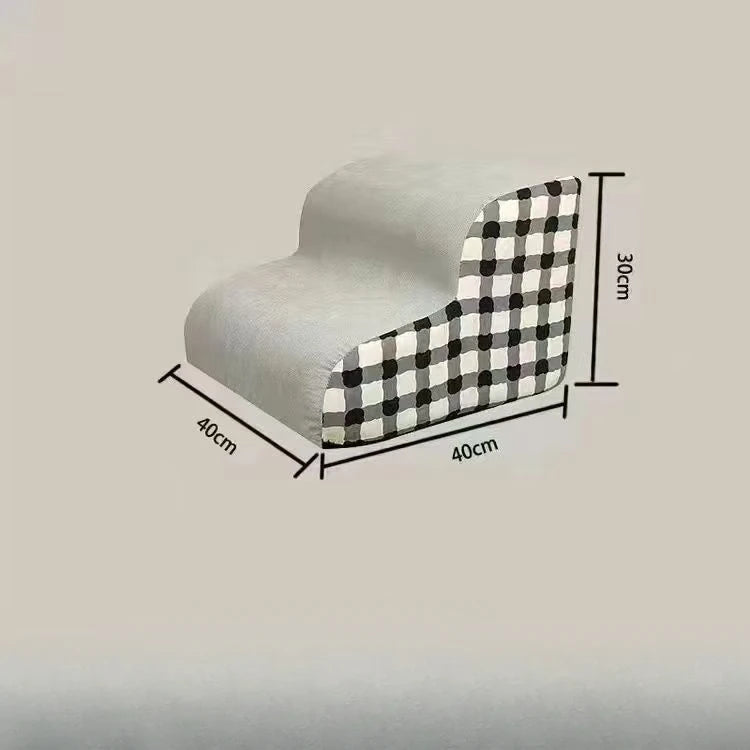 High Density Foam Pet Bedside Stair Steps, 2/3 Step Pet Ladder For Bed, Detachable And Washable Zpaxo 2 floors Check