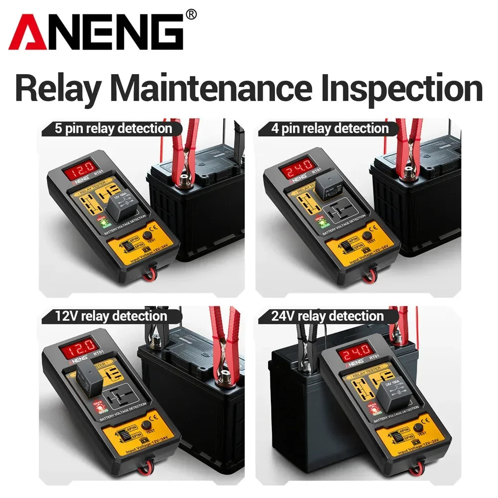 ANENG RT01 Digital 4 5 11-25V Universal Pins Car Battery Vehicle