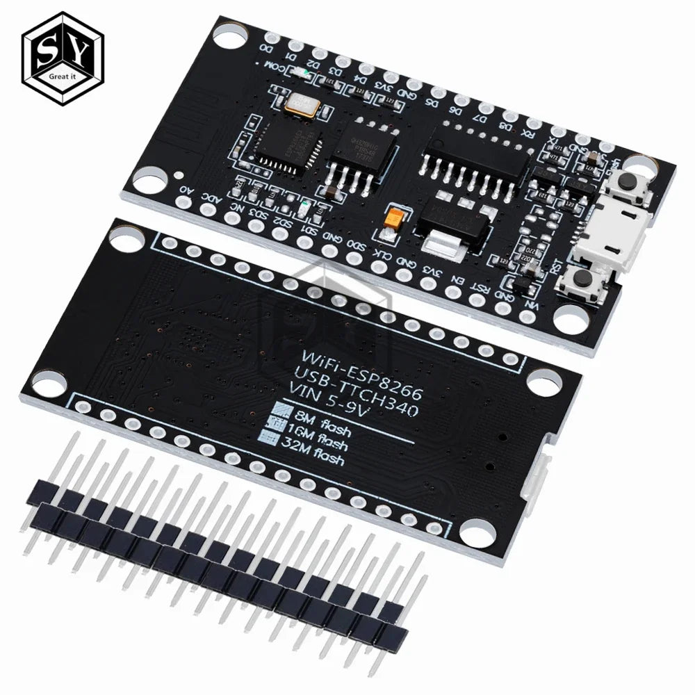 ‌ESP8266 NodeMCU V3 Development Board – CH340G USB-C Wi-Fi Module with 4MB Flash, Lua/MicroPython Support for IoT Zpaxo CH340G V3 NO Welding