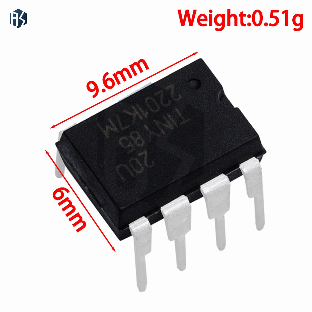 M Icrochip ATTINY85-20PU DIP-8 8-bit AVR Microcontroller 20MHz 8KB Zpaxo