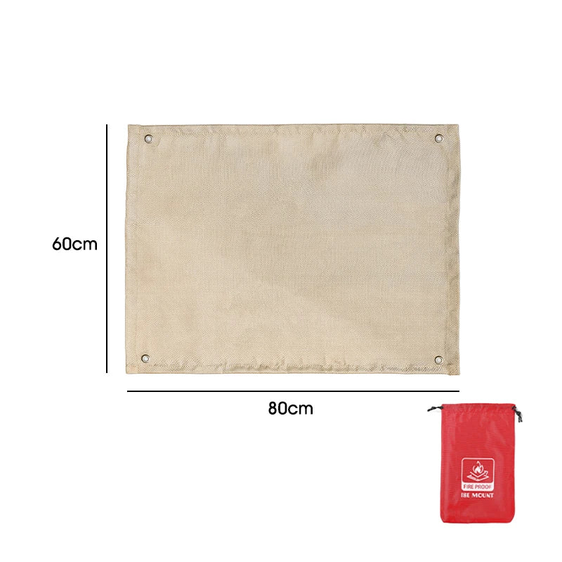 Outdoor Camping Fiberglass Mat Fireproof Cloth Picnic Barbecue