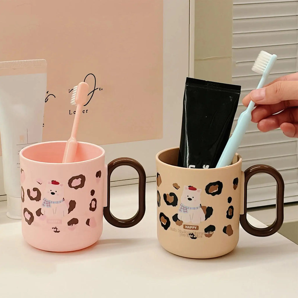 Toothbrush Cup Reusable Single Bathroom Mouthwash Vanity Counter Sink