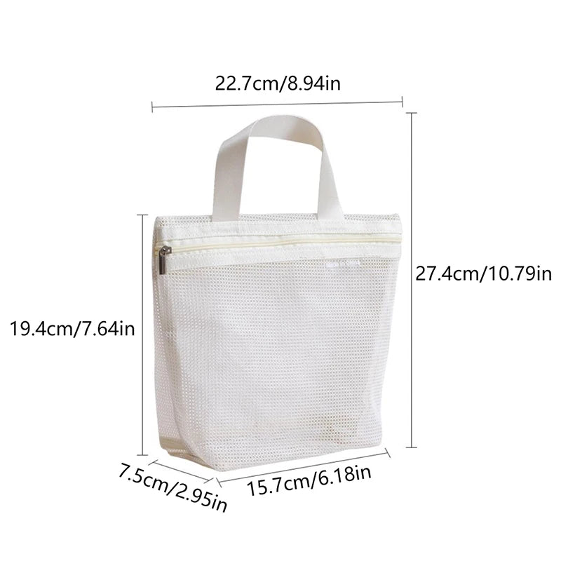 Mesh Makeup Toiletry Storage Bags Handbags Portable Travel Washing Zpaxo