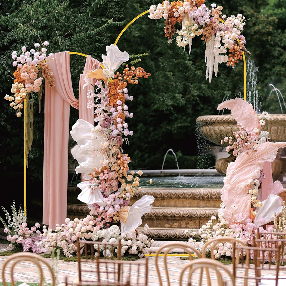 Gold Wedding Arch Stand Balloon Frame Backdrop Bracket Birthday