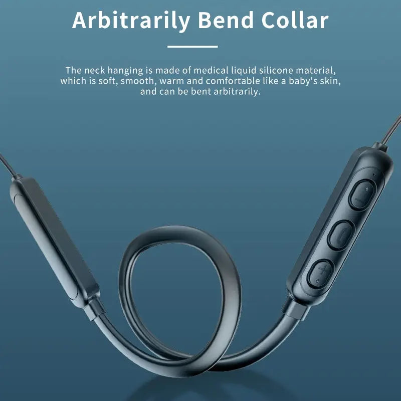 Neck Hanging Bluetooth Headset HD Microphone For iPhone Xiaomi Huawei Phone Noise Reduction Sound Sports Fitness Audio Accessory Zpaxo