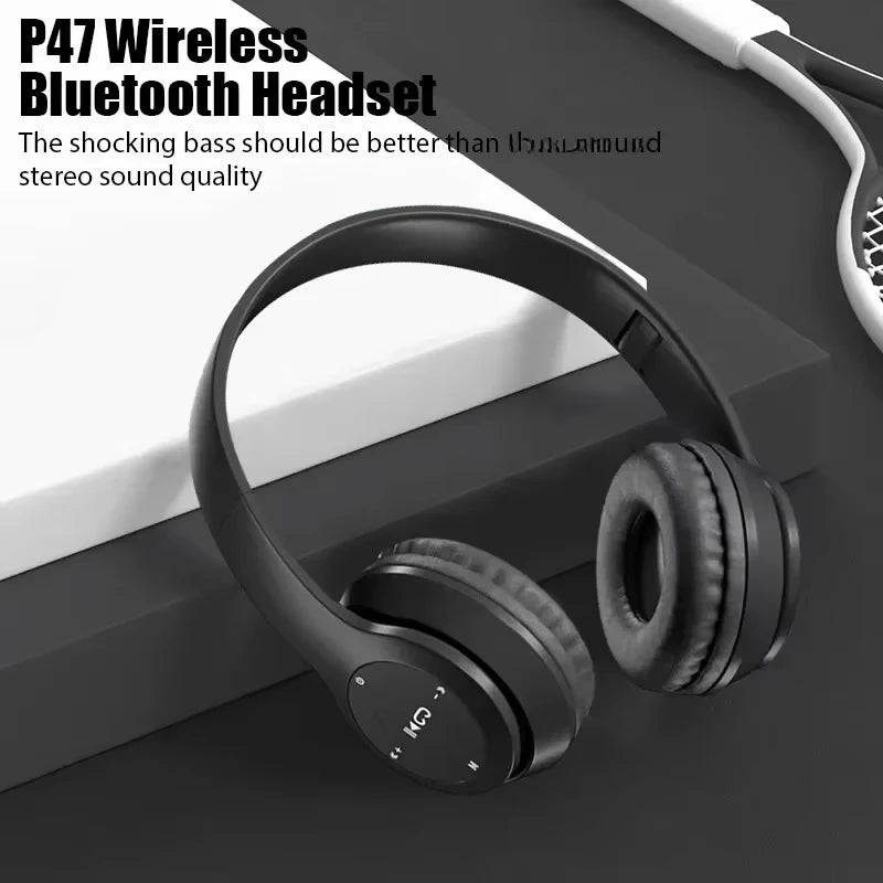 TWS Wireless Bluetooth 5 3 Headphones Over Ear HIFI Stereo Headsets