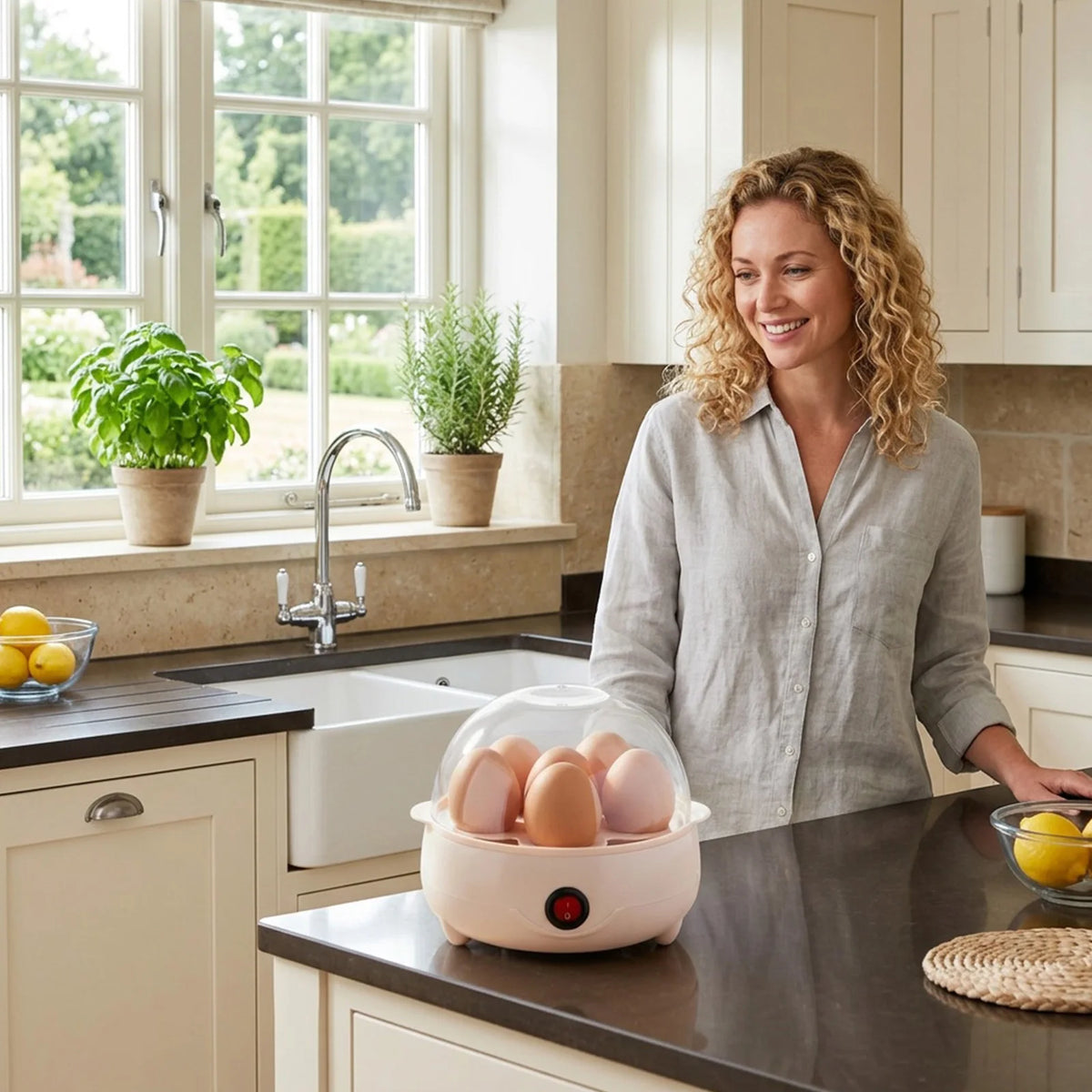 160W 220V Anti-dry-burning Egg Steamer Automatic Power-off Zpaxo
