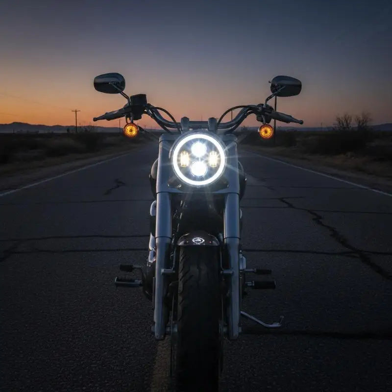 7" Motorcycle LED Headlight Angel Eye DRL – Harley Touring