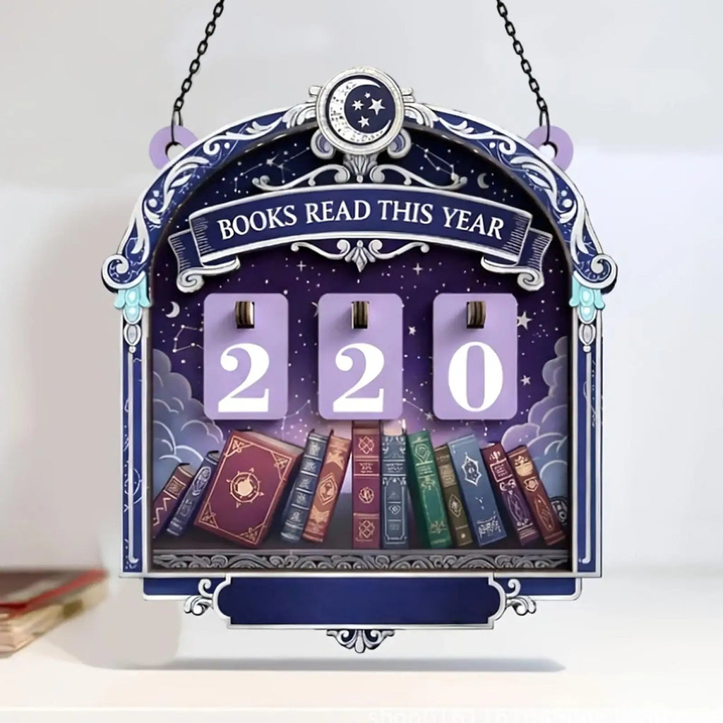 Wooden Books Read Sign Tabletop Decoration 30 Number Plates Reading