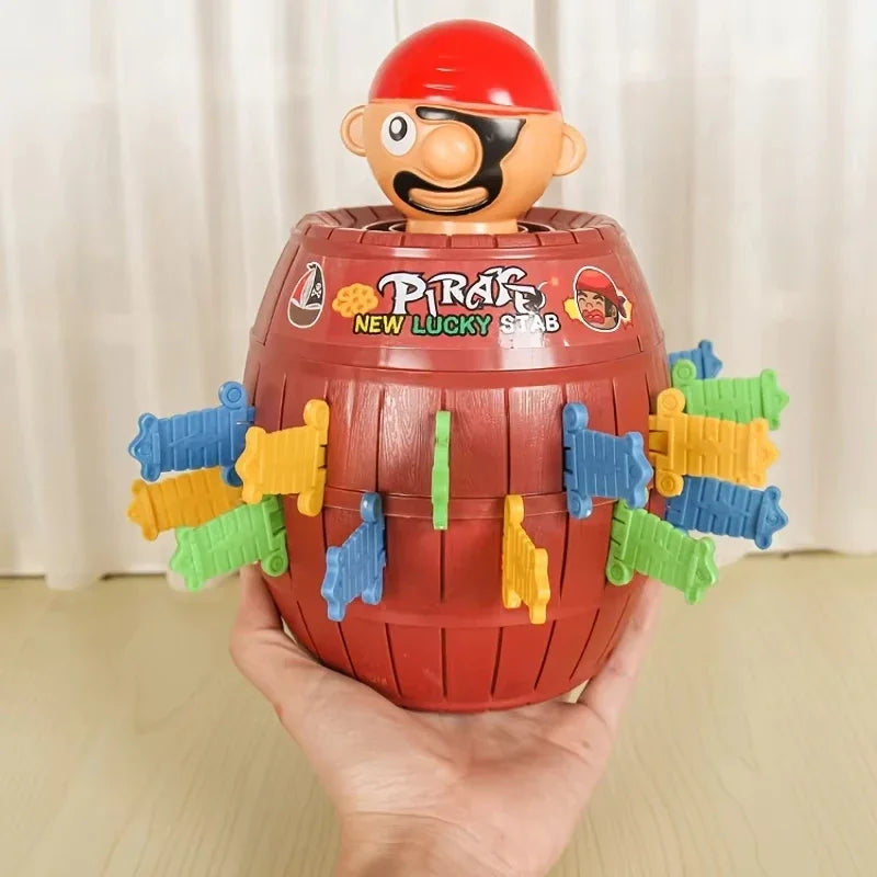 Funny Pirate Barrel Toy Sword Stab Jumping Game Board Children
