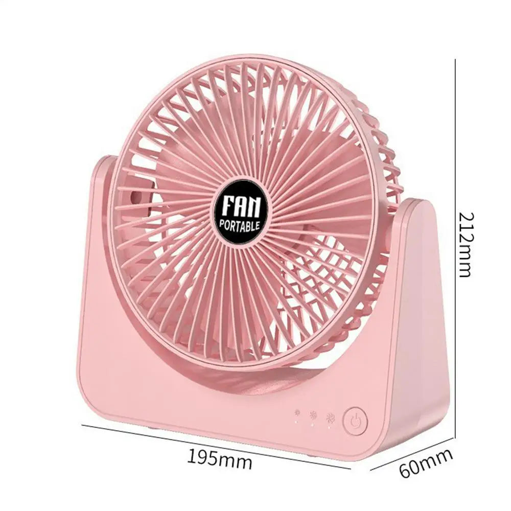 Table Fan Quiet Rechargeable Battery Operated Portable Personal USB Zpaxo C