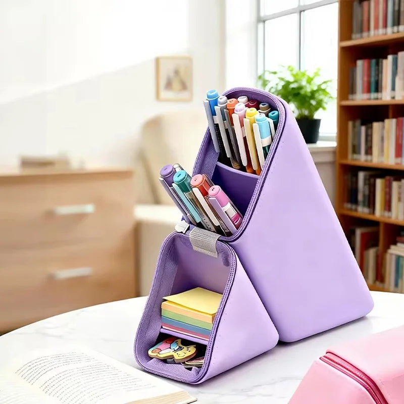 Stylish Portable Silicone Pen Holder Foldable Desktop Organizer Multi-Purpose Pencil Cup For Office School Supplies Stationery Zpaxo