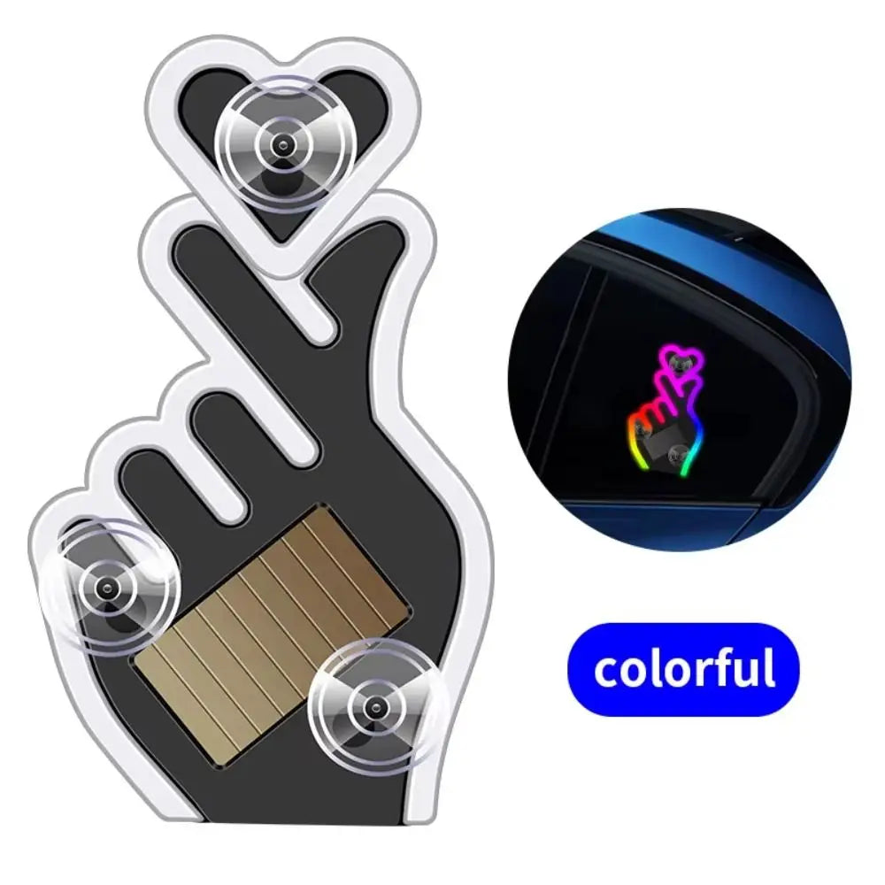 Solar-powered Love Car Window Light Vibration Sensing Heart-shaped Zpaxo