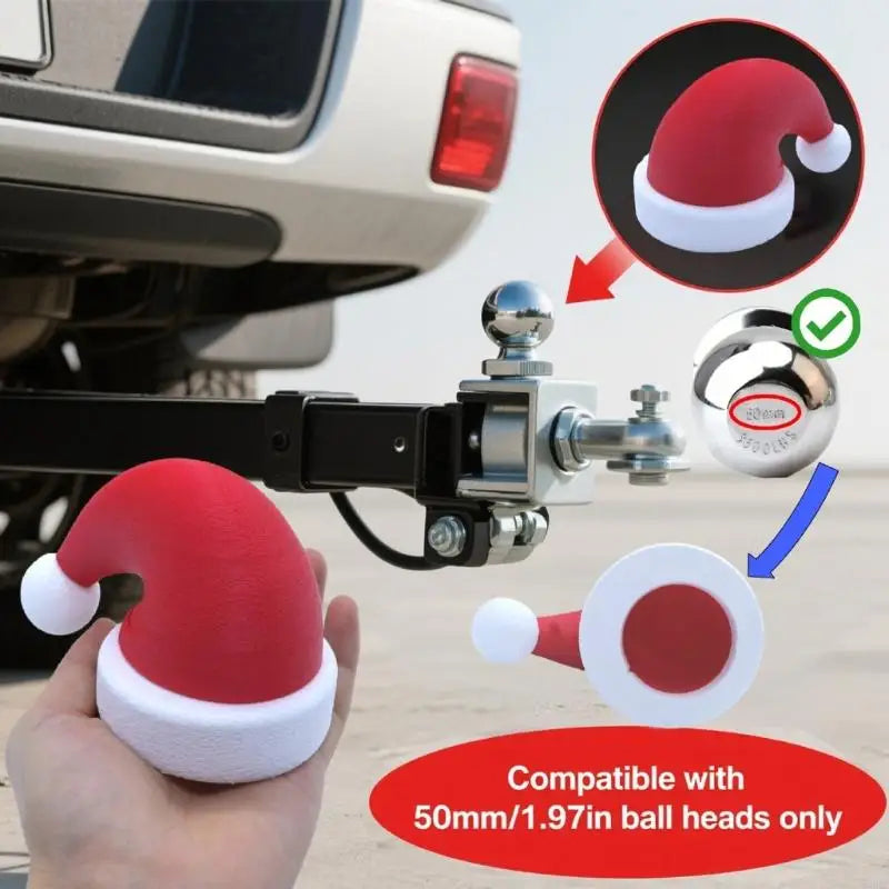 DIY Holiday Car Trailer Cap Decoration Plastic Christmas Hat Festival