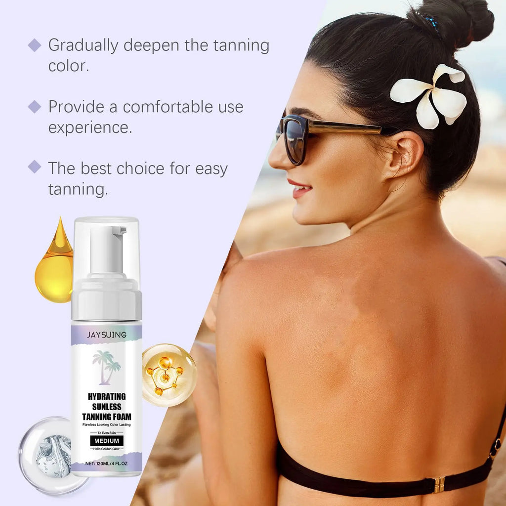 Jaysuing Self Tanning Mousse – Sunless Bronze Tan 120ml Self Tanning Mousse Zpaxo