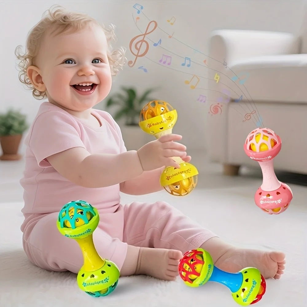 Baby Double Headed Ringing Toy Available Multiple Colors Bright