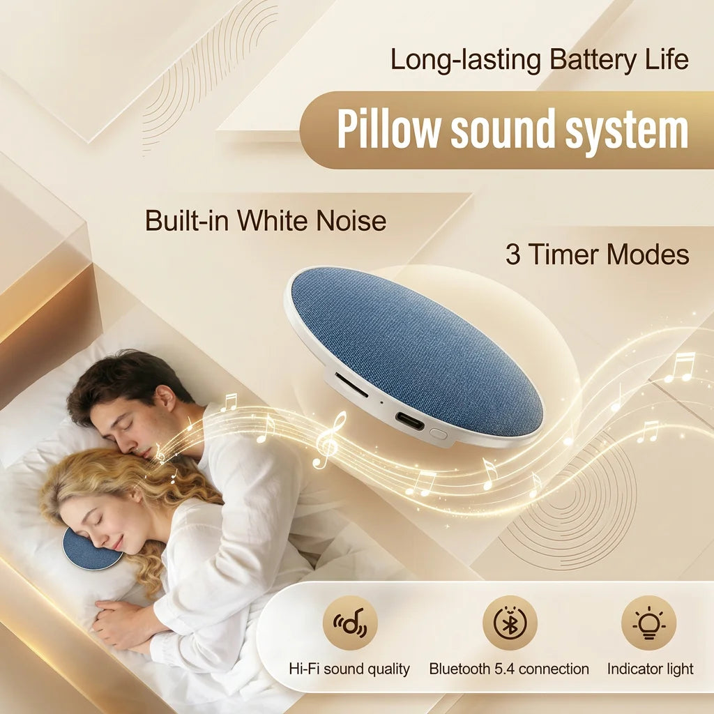 2026 Wireless Pillow Speaker Sleep Aid Surround Sound Bluetooth 5 4