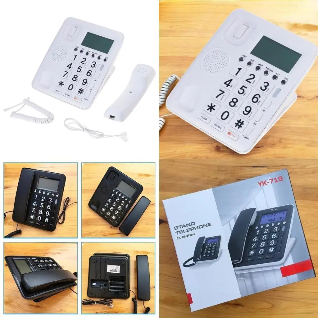 Desktop Corded Telephone Home Fixed Phone Landline Big Buttons Zpaxo