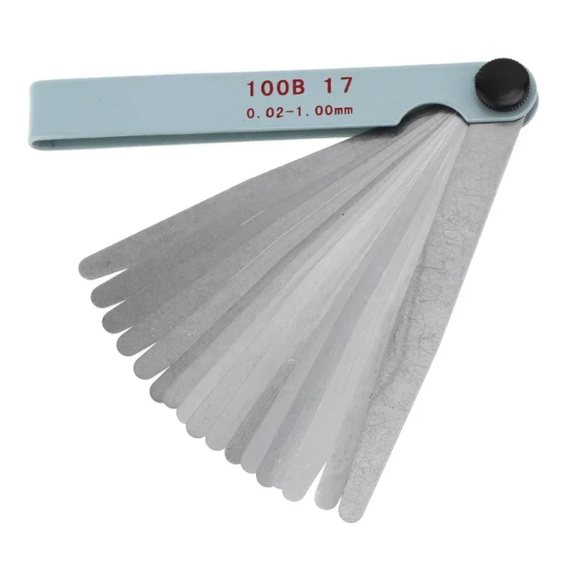 17 Blades Feeler Gauge Metric Gap Filler Feeler Gauge 0.02 To 1mm Gage Measurment Tool For Engine Valve Adjustment Zpaxo