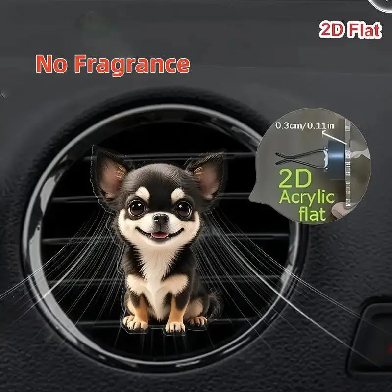 Acrylic 2D Car Vent Clip – Decorative Aromatherapy Holder