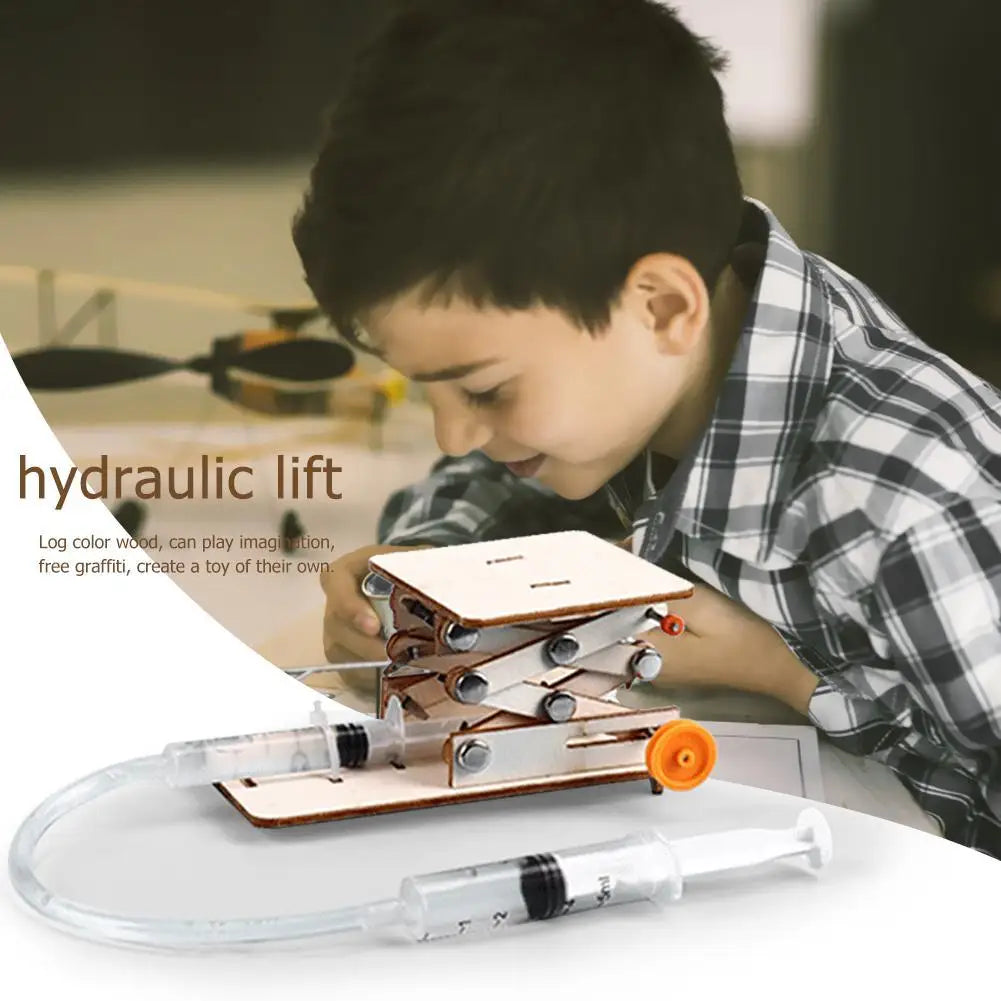 DIY Hydraulic Lift Table Model Kit Educational Scientific Physics Experiment Toy Zpaxo