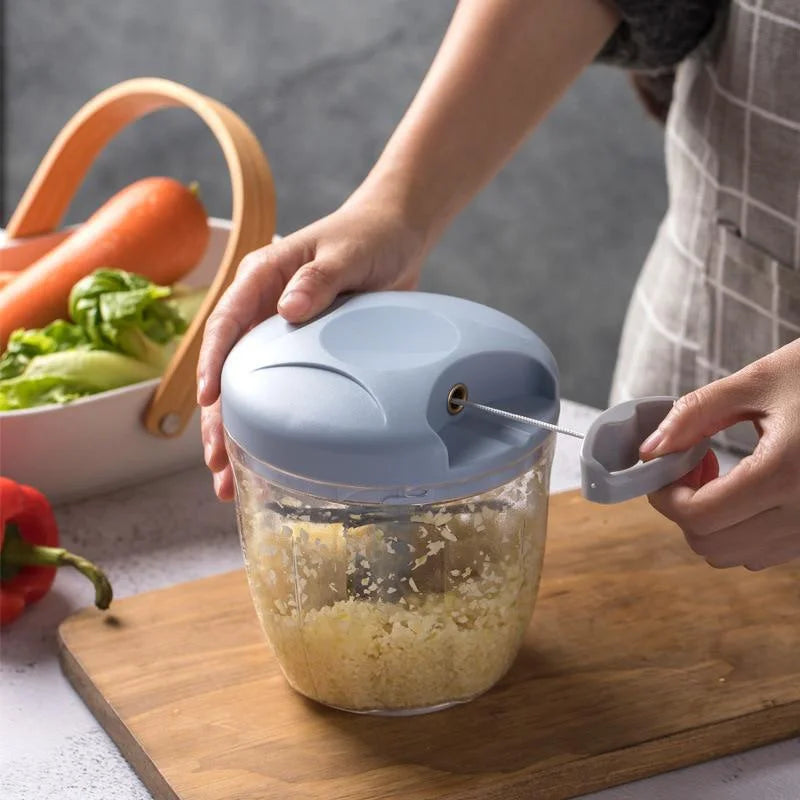 500/900ML Manual Meat Mincer Garlic Chopper Rotate Garlic Press Crusher Vegetable Onion Cutter Kitchen Cooking Accessories Zpaxo