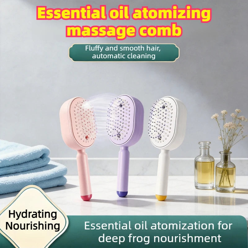 Anti-Tangle Essential Oil Atomizing Comb Comb for Dogs Cat Hair Comb Spray Air Cushions Massage Combs 3 in 1 Daily Hair Styling Zpaxo
