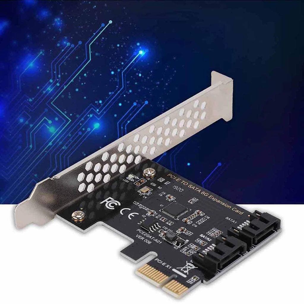 PCI‑E Cards PCI Express to SATA 3.0 2 Port SATA III 6Gbps Expansion Adapter Boards PCI‑Express Card Zpaxo