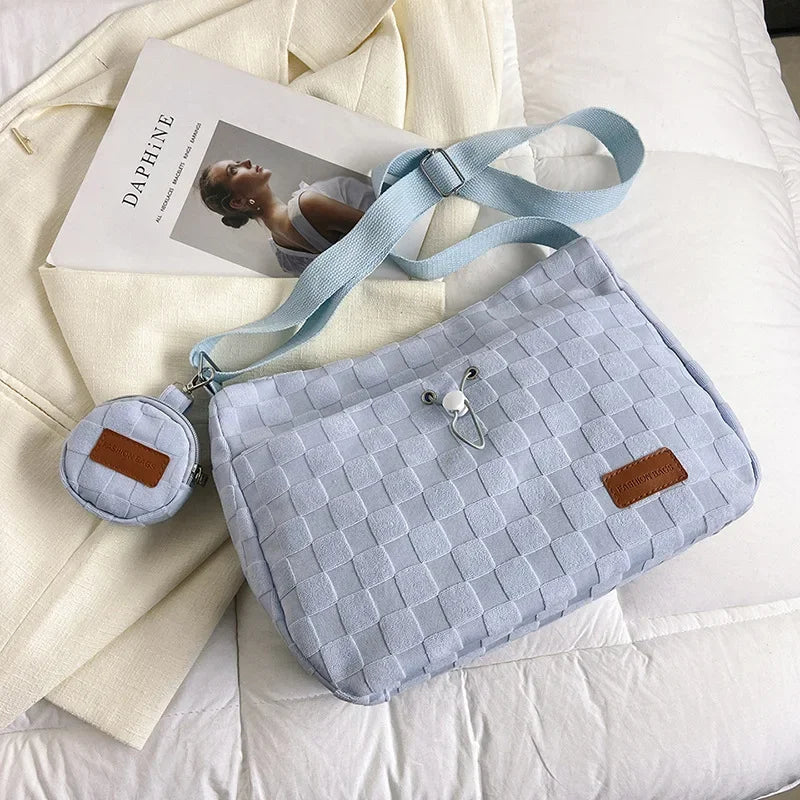 Cute Fashion Designer Handbag Harajuku College Crossbody Bag Solid