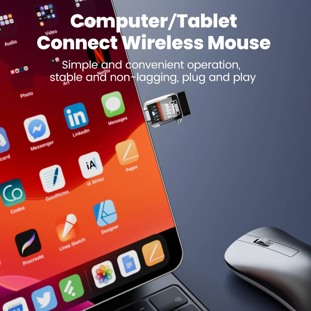 120W Type C Female to USB 3.2 Male Adapter Fast Charging Transparent USB 3.2/Gen 2 For iPhone Huawei Realme OPPO Tablet Computer Zpaxo
