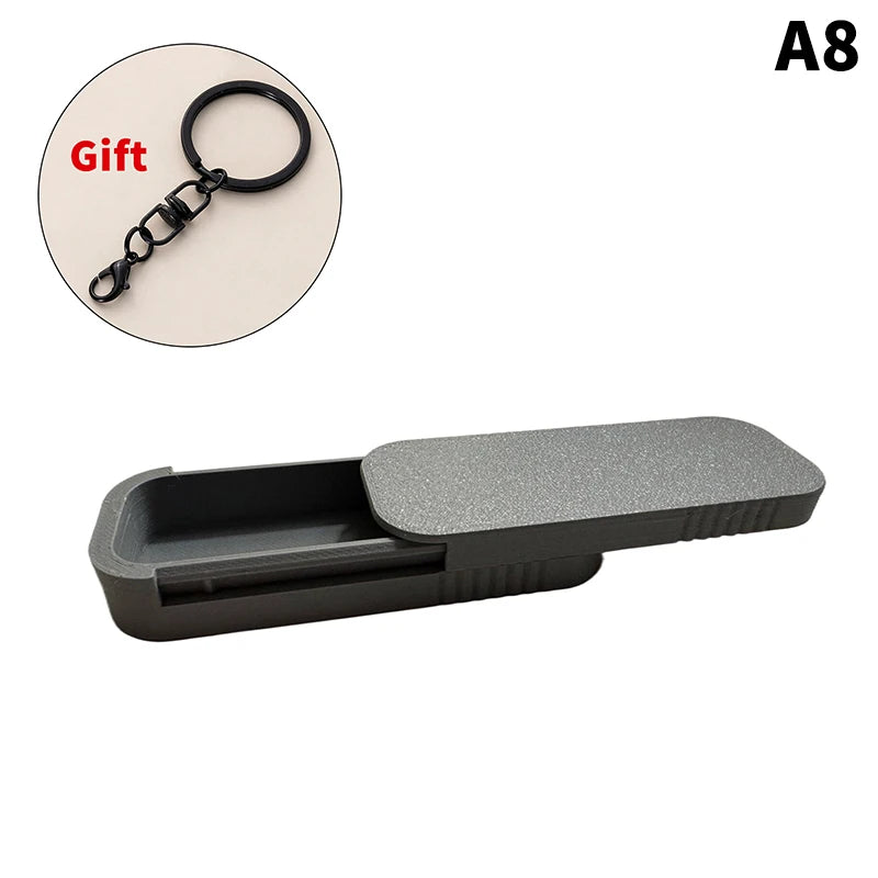 CMNew Mini Sliding Cotton Swab Storage Box Keychain Portable Case