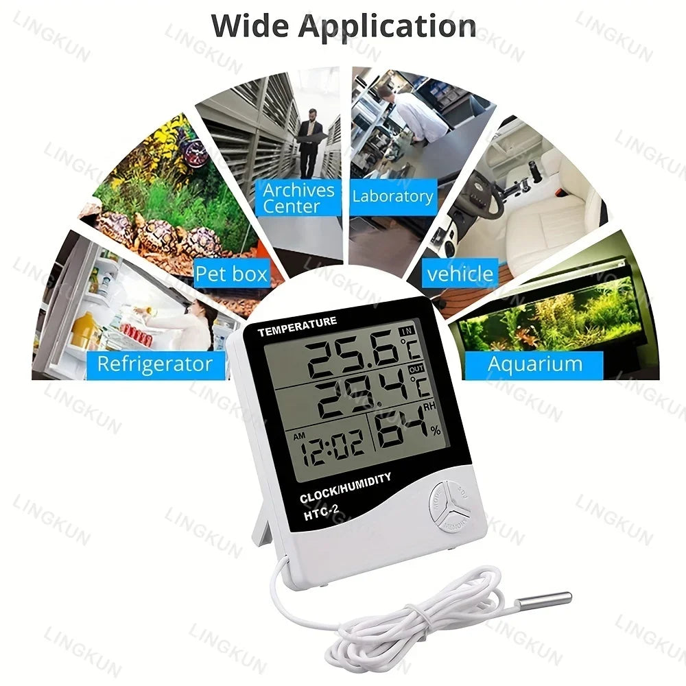 Indoor LCD Digital Thermometer Hygrometer - Electronic Temperature & Humidity Meter Sensor Gauge Weather Station for Home Zpaxo