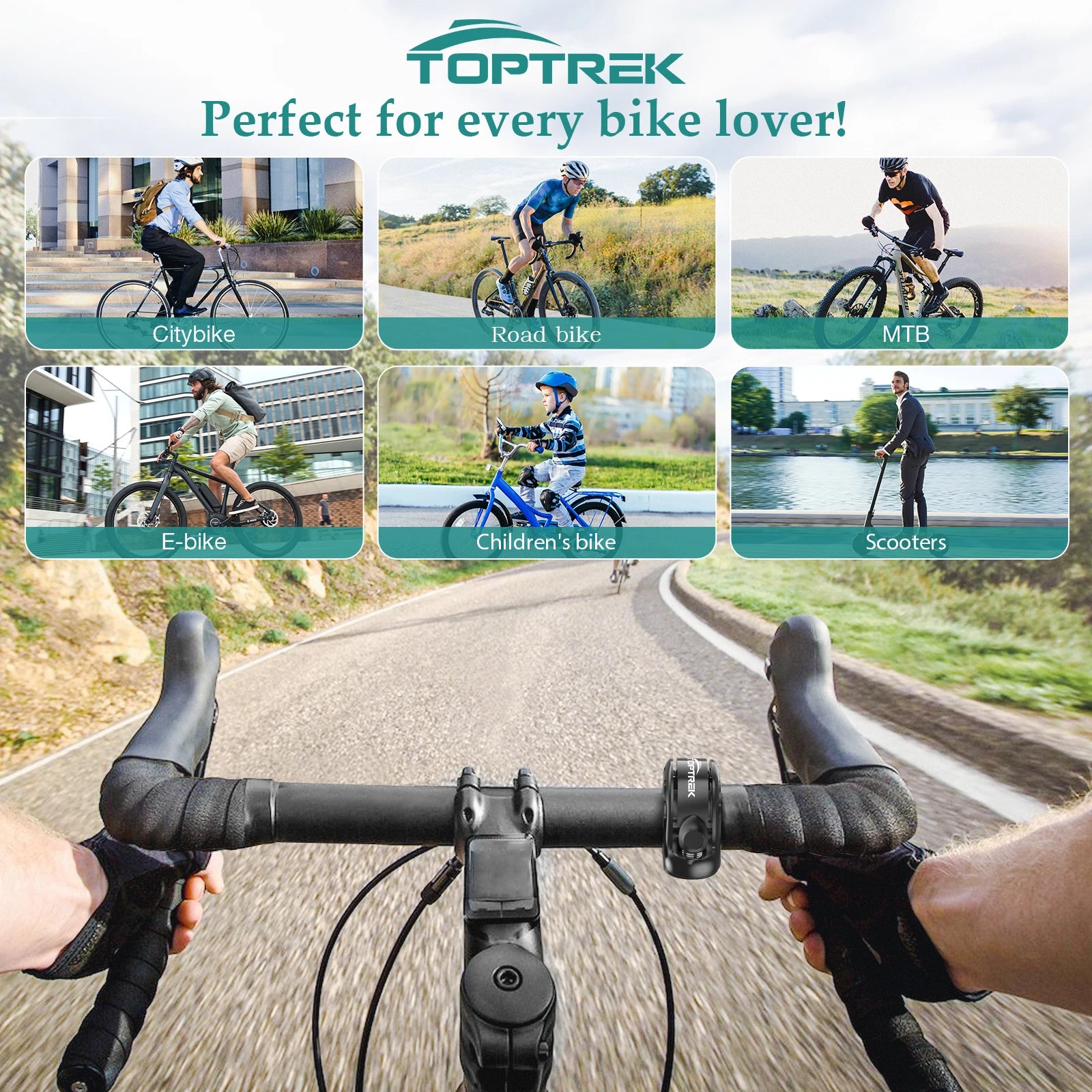 New Upgrade Bicycle Bell 110dB Crisp Sound Bicycle Horn Safety Warning Mini Bell MTB Outdoor Bike Accessory Scooter Bike outdoor Zpaxo