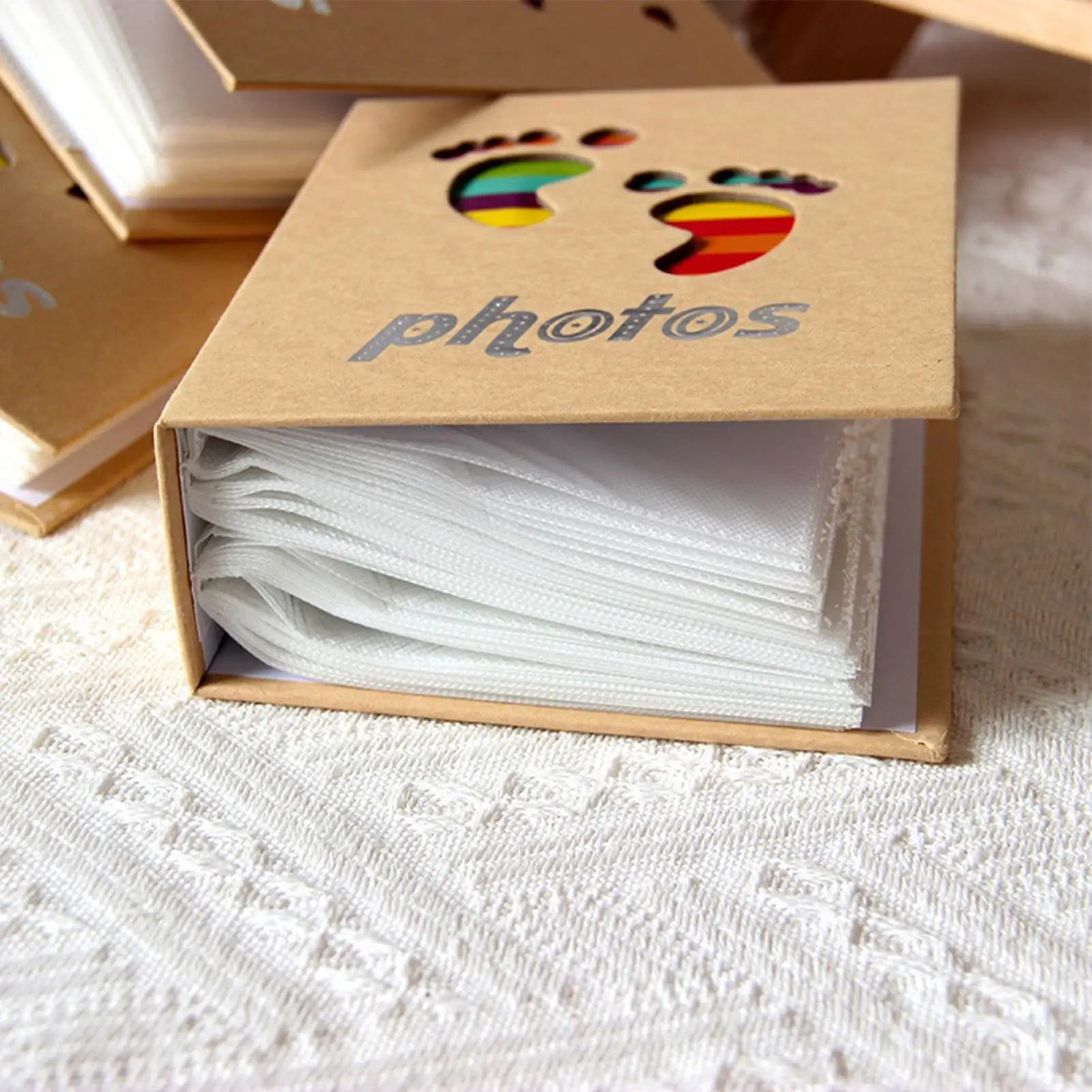 Baby Photo Album First Year Scrapbook Kids Memory Book Heart Pattern