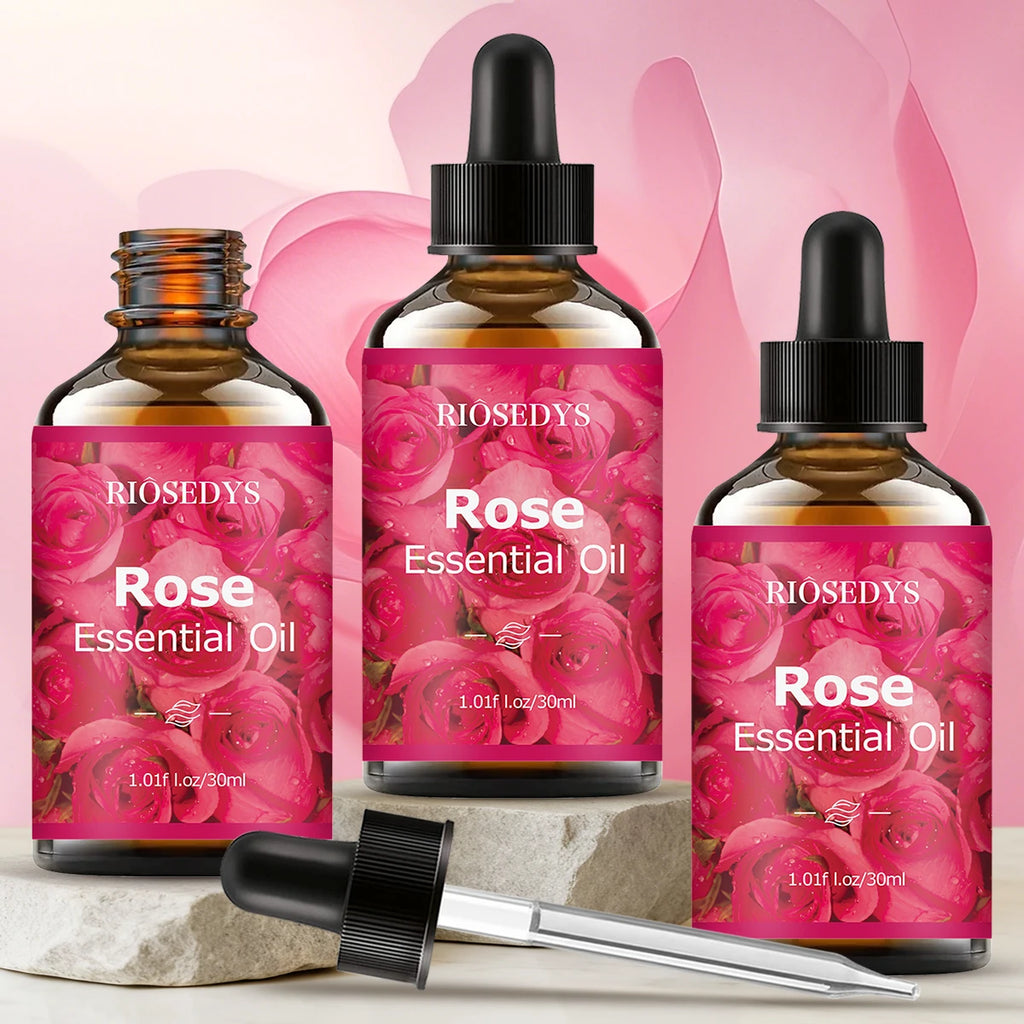 Rose Essential Oil Natural Fragrance Suitable Body Massage Treatments Zpaxo