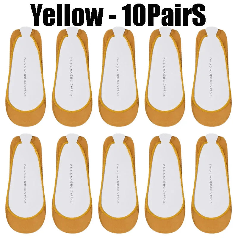 Invisible Silicone Anti-slip Short Socks Summer Ice Silk Ultra-thin