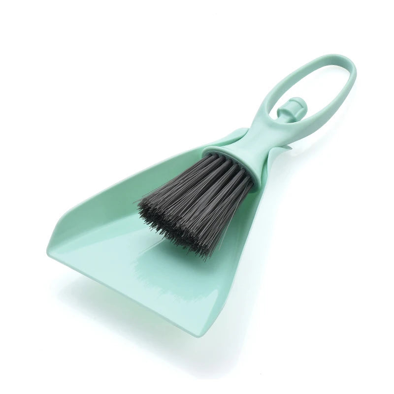 Mini Broom Dustpan Set Desktop Clean Brushes Table Keyboard Drawer Corner Clean Tool Household Cleaning Tools Small Gap Brush Zpaxo Blue