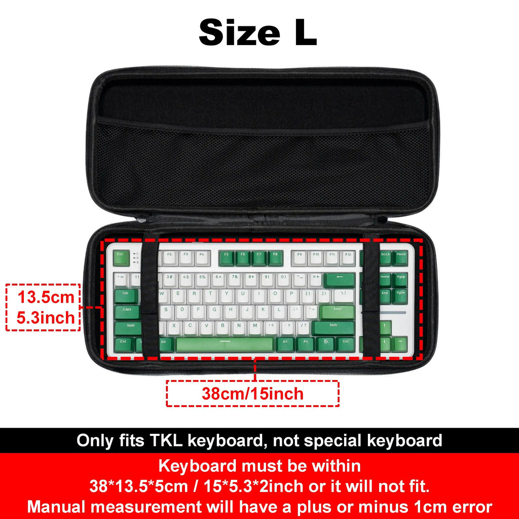 EVA Hard Keyboard Storage Bag Large Capacity Thickened Keyboard Protective Bag Water-Resistant Dustproof Keyboard Storage Case Zpaxo Size L